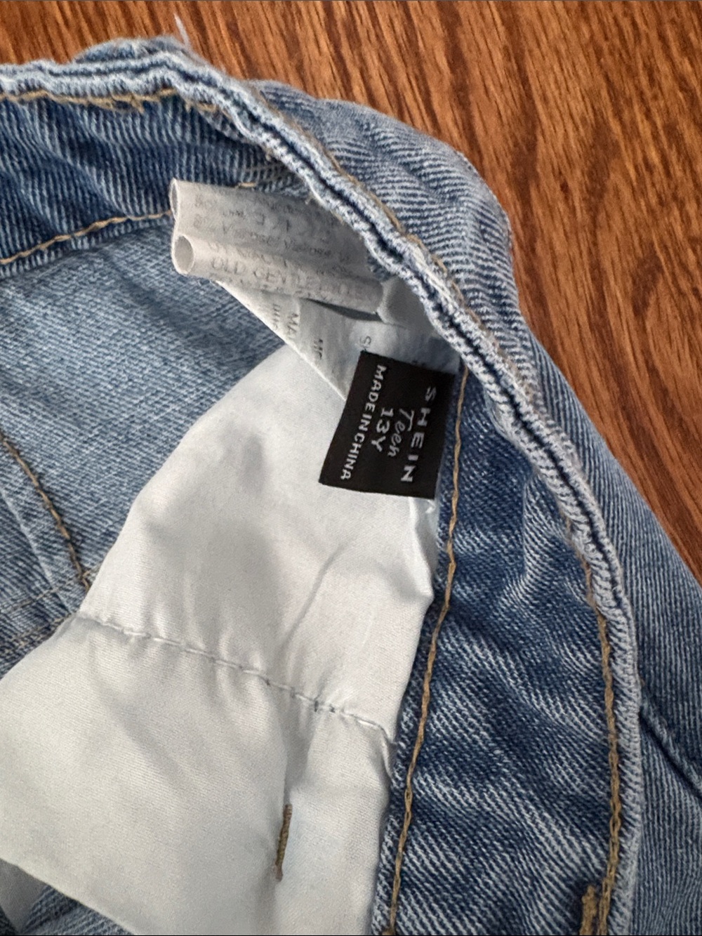 Wide Leg Light Blue Cargo Jeans for girls size 13 - Picture 2 of 3